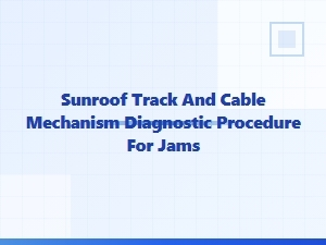 Diagnosing a Jammed Sunroof Track and Cable