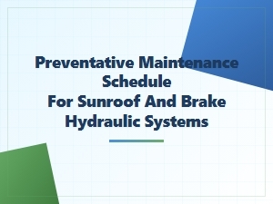 Protecting Your Sunroof and Brake Hydraulics