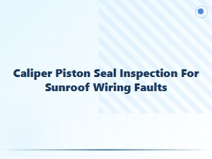 Caliper Seal Inspection for Sunroof Wiring Repair